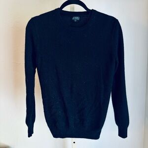 J.Crew Men’s Black Crewneck 100% Cashmere Pullover Sweater, XS